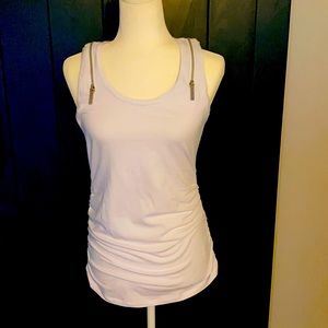 Michael Kors Lavender Tank Top with Zipper Detail